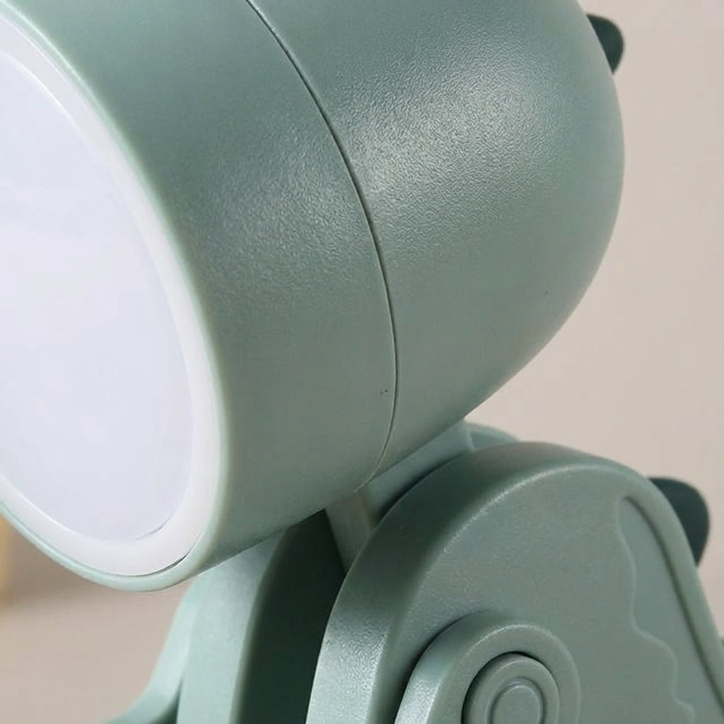 Bureaulamp Dinosaurus Opvouwbaar LED Warm Licht Draagbaar Clip Groen Blauw Roze Geel Speels Kinderkamer Kantoor Compact Reislamp USB | Sansoti