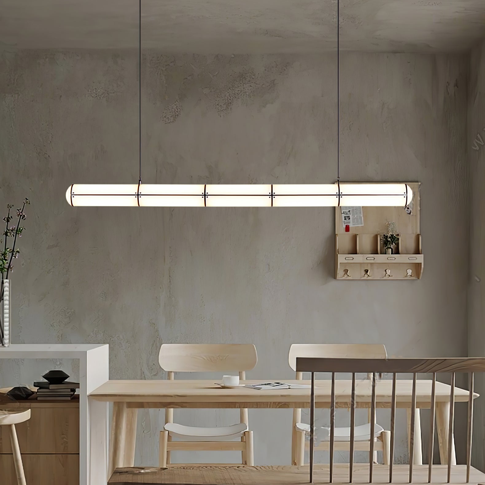Eindloze Cilindrische Hanglamp Moderne Lineaire Verlichting voor Eettafel en Woonkamer Geïntegreerde LED Zwevende Lichtlijn Architectonische Verlichting | Sansoti