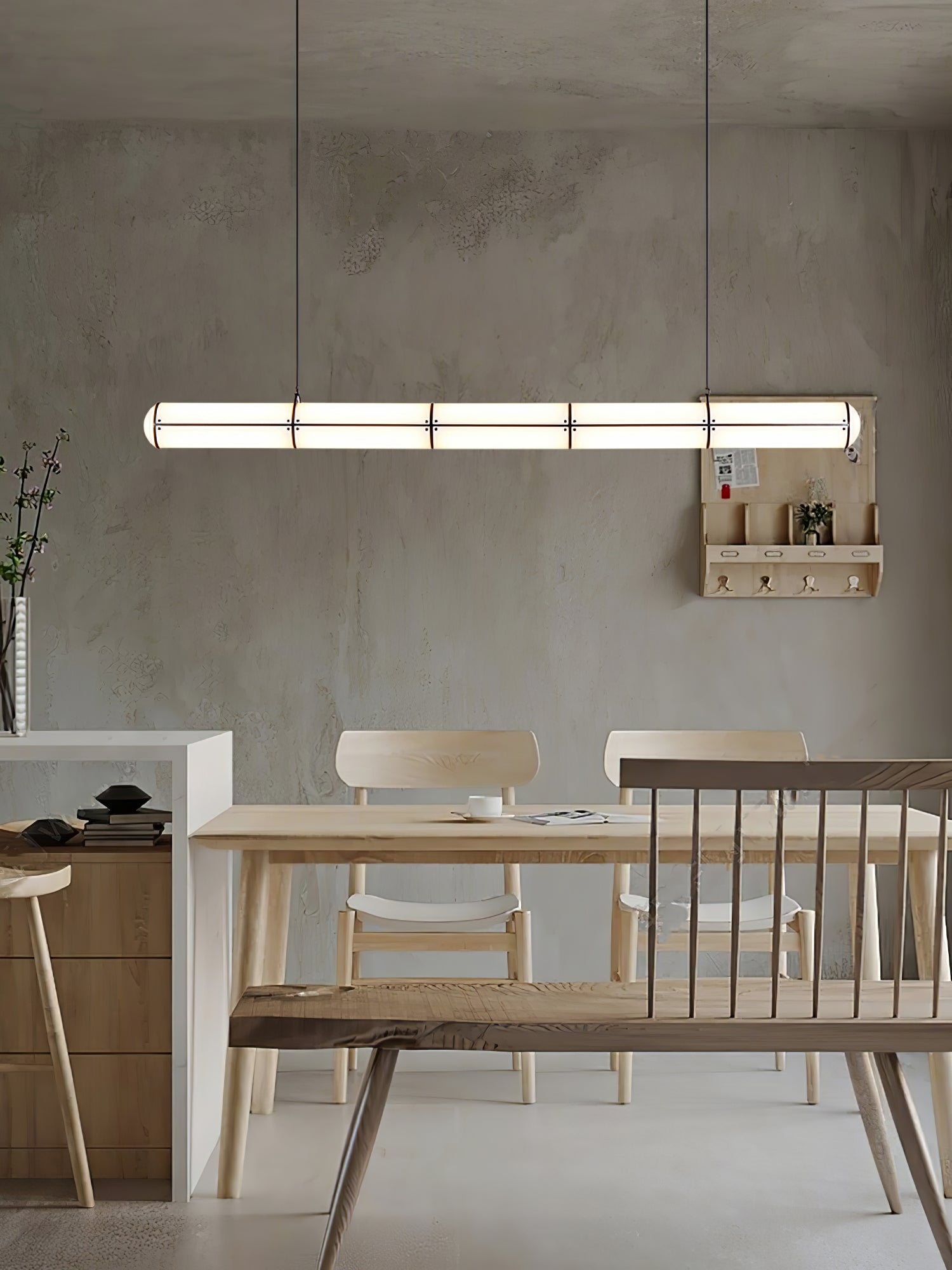 Eindloze Cilindrische Hanglamp Moderne Lineaire Verlichting voor Eettafel en Woonkamer Geïntegreerde LED Zwevende Lichtlijn Architectonische Verlichting | Sansoti