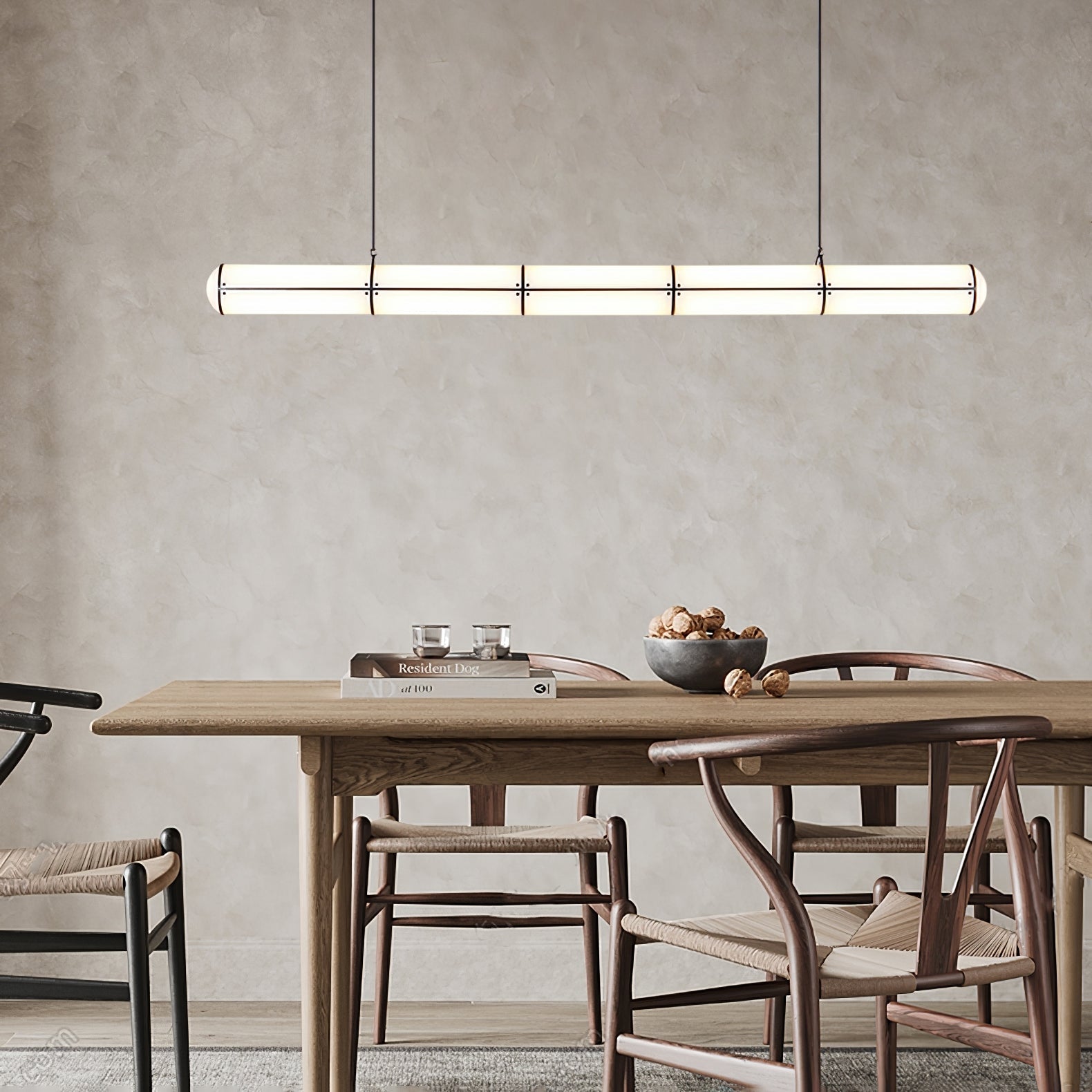 Eindloze Cilindrische Hanglamp Moderne Lineaire Verlichting voor Eettafel en Woonkamer Geïntegreerde LED Zwevende Lichtlijn Architectonische Verlichting | Sansoti