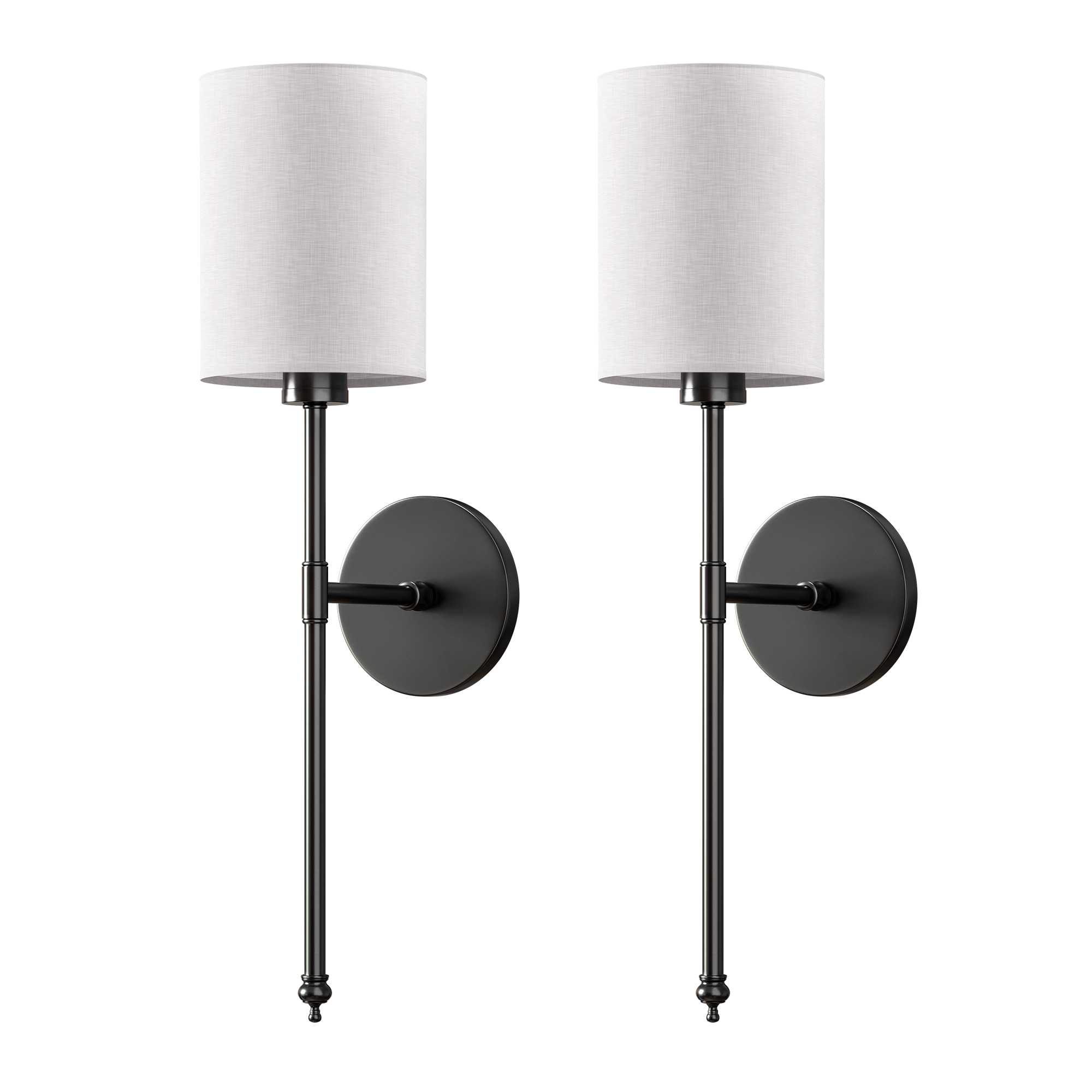 Wandlamp Goud Witte Cilinderkap Set 2 Draadloos Afstandsbediening Dimbaar RGB Slaapkamer | Sansoti
