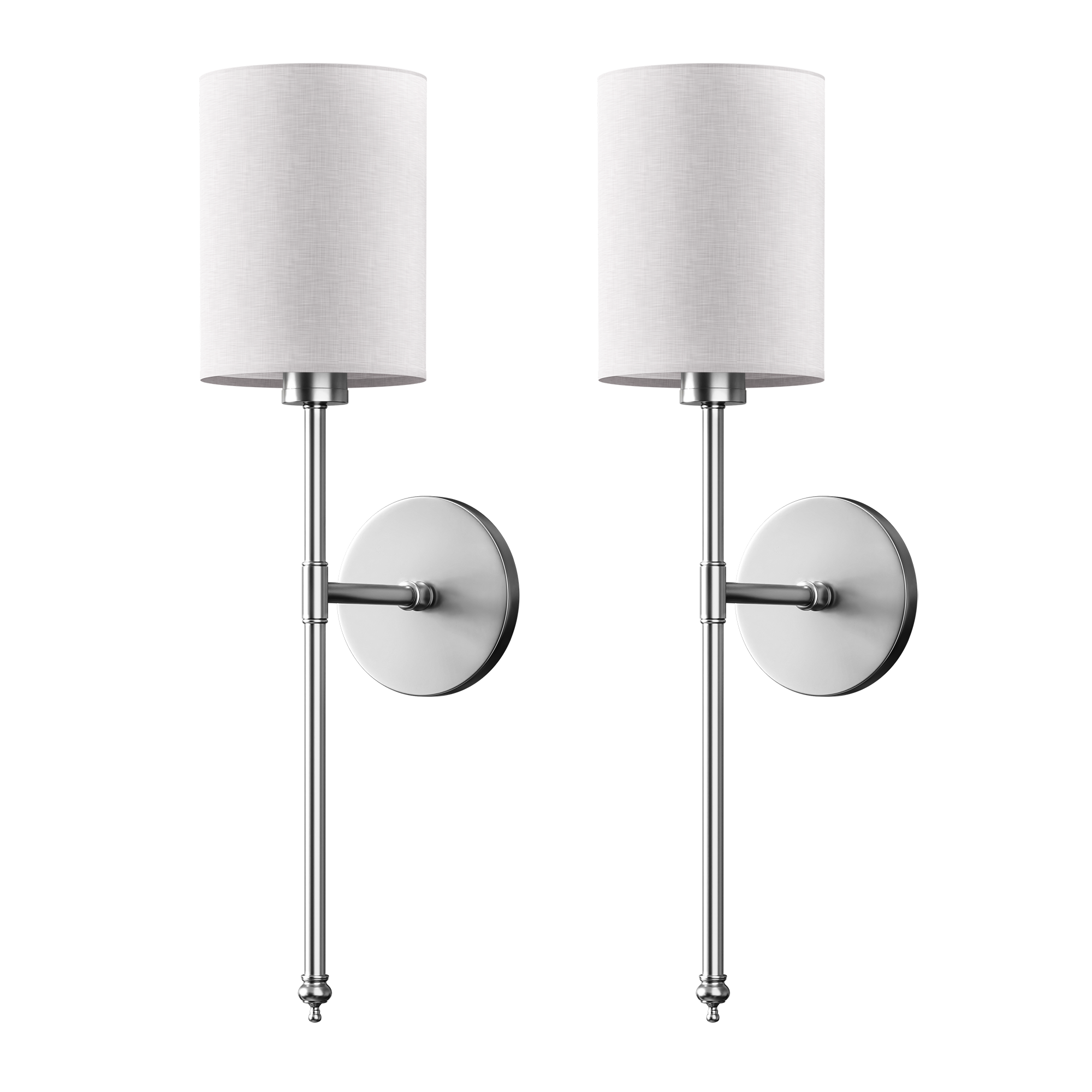 Wandlamp Goud Witte Cilinderkap Set 2 Draadloos Afstandsbediening Dimbaar RGB Slaapkamer | Sansoti