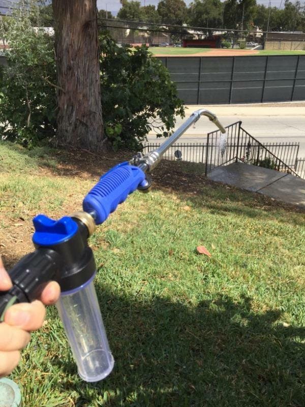 High-Pressure Washer Attachment for Garden Hose Blue Metal Universal Multifunctional Patio and Garden Cleaning | Sansoti