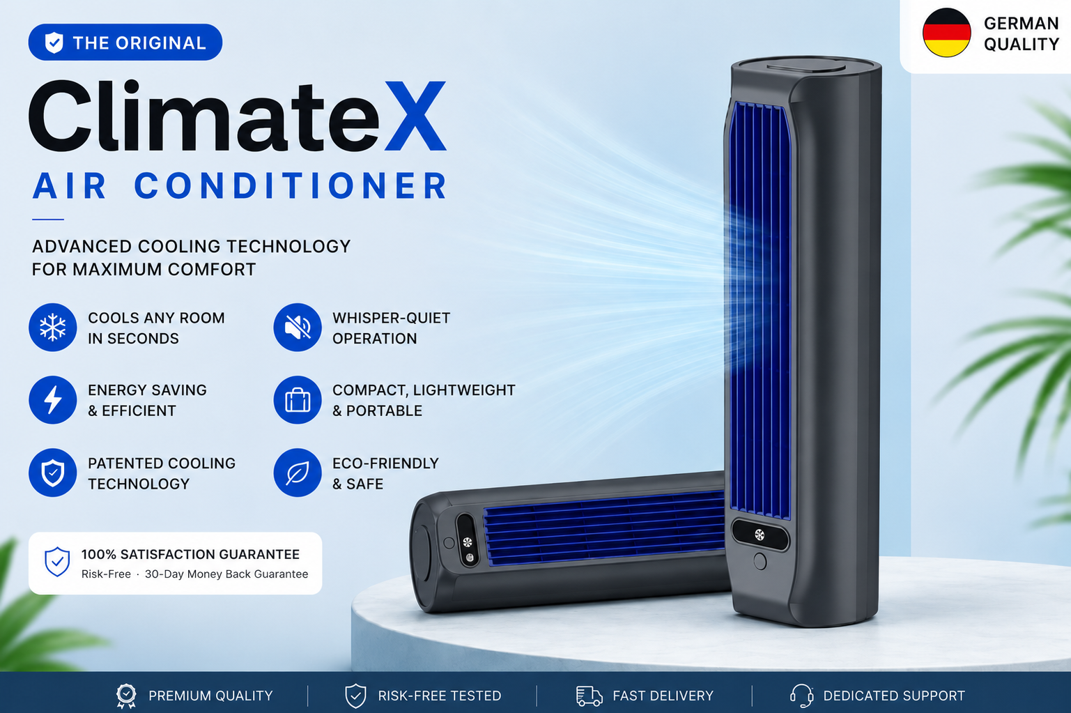 Compacte Wandventilator met Koelfunctie 2000mAh Oplaadbaar Bladloos Ontwerp voor Thuis Kantoor Slaapkamer | Sansoti