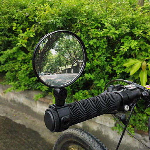 360° Verstelbare Fietsspiegel Stuur Achteruitkijkspiegel Rond Ovaal Veiligheid | Sansoti