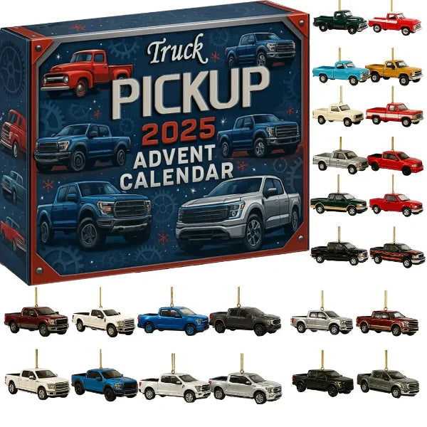 Adventskalender met 24 Miniatuur Trucks – Americana Collectie voor Verzamelaars en Voertuigliefhebbers | Sansoti