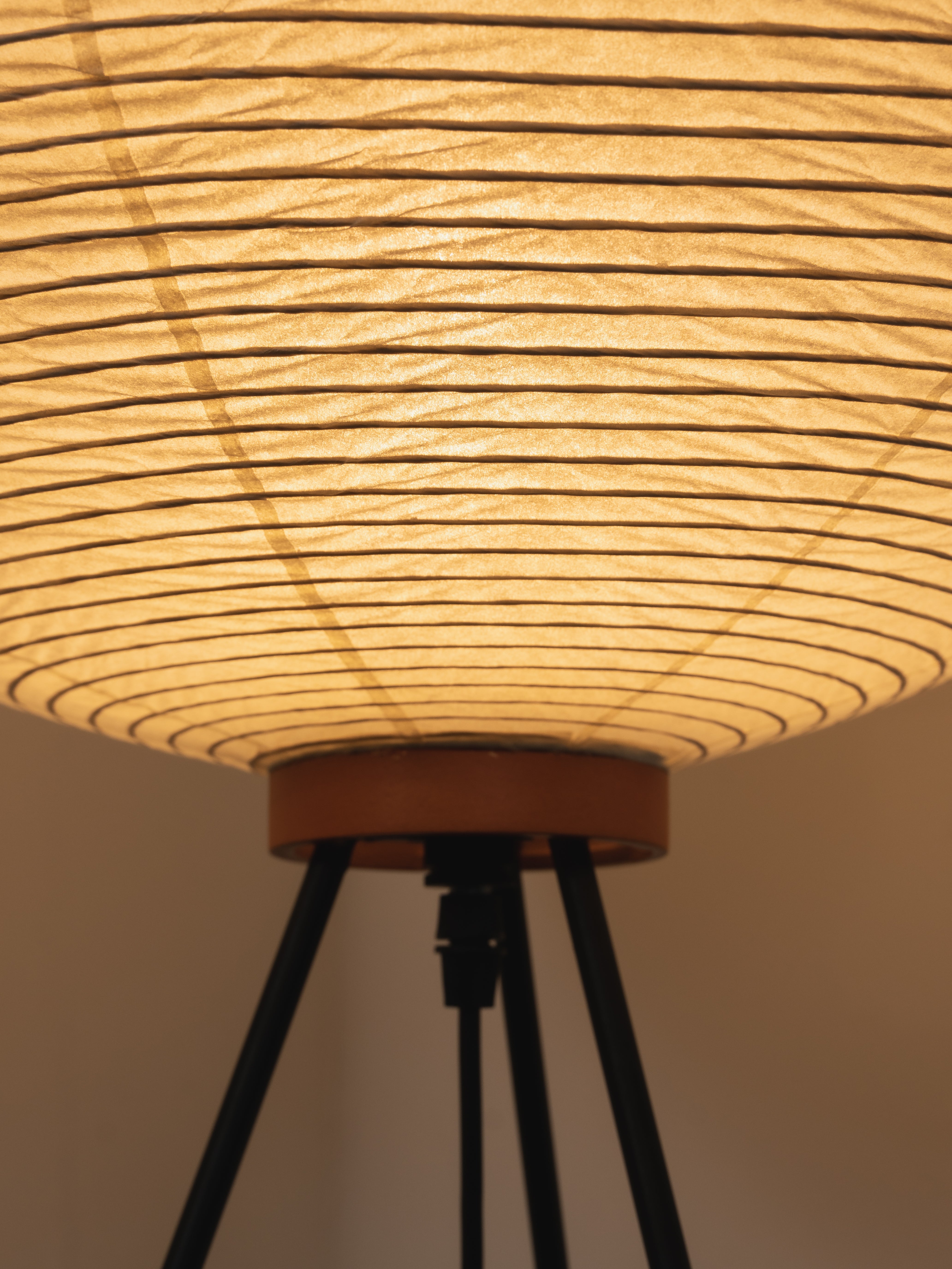 Lampadaire Akari Papier de Mûrier Métal Style Japonais Salon | Restfield