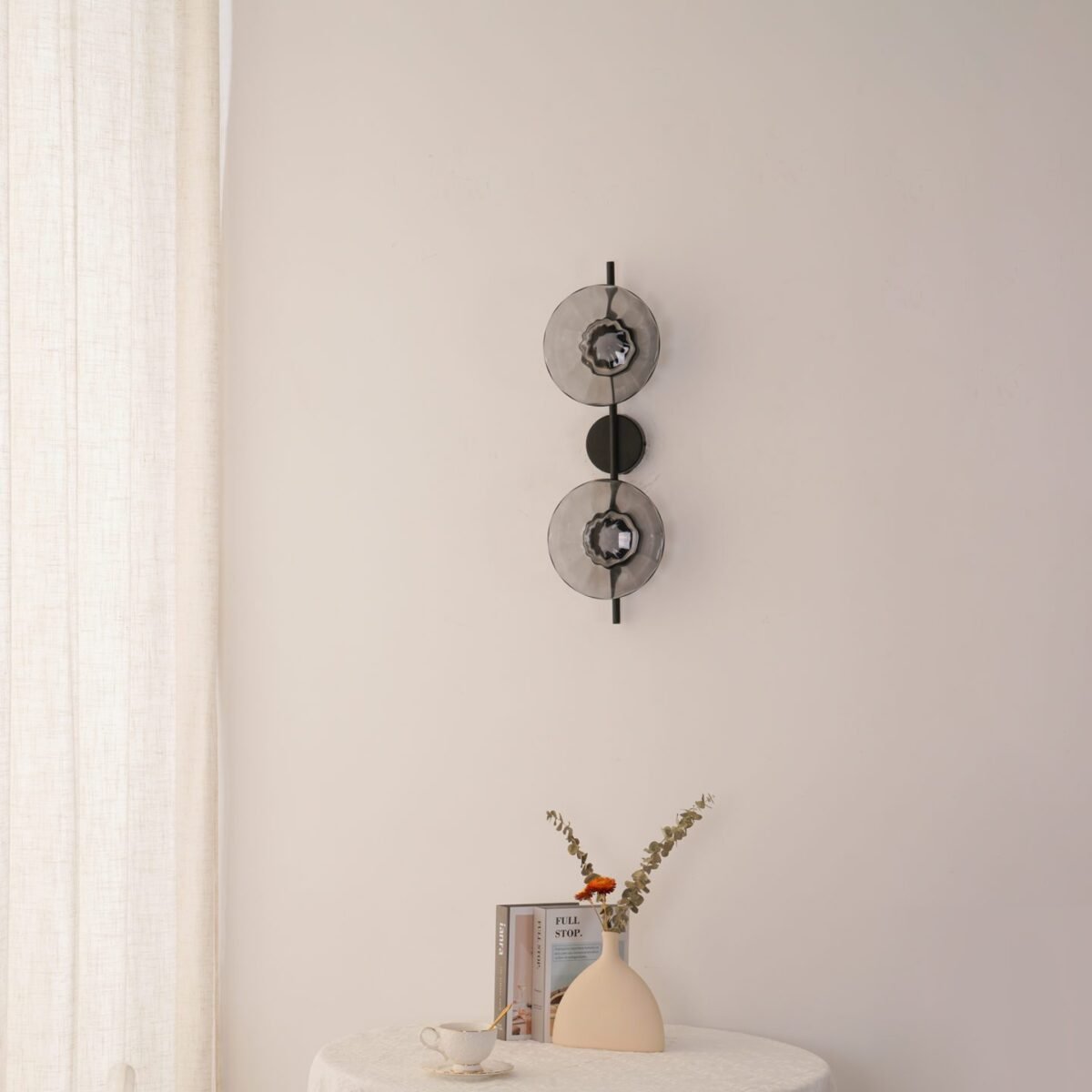 Wandlamp Glas Rond Scandinavisch LED 5W Zwart Goud 20cm Design | Sansoti