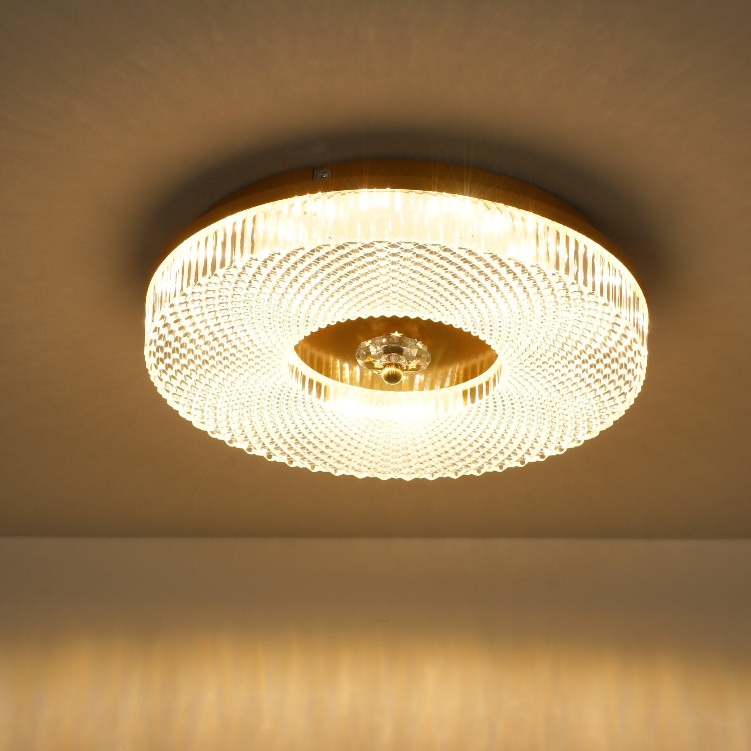 LED Plafondlamp Rond IJzer Acryl Dimbaar 3000K 4000K 6000K Zwart Wit Goud | Sansoti