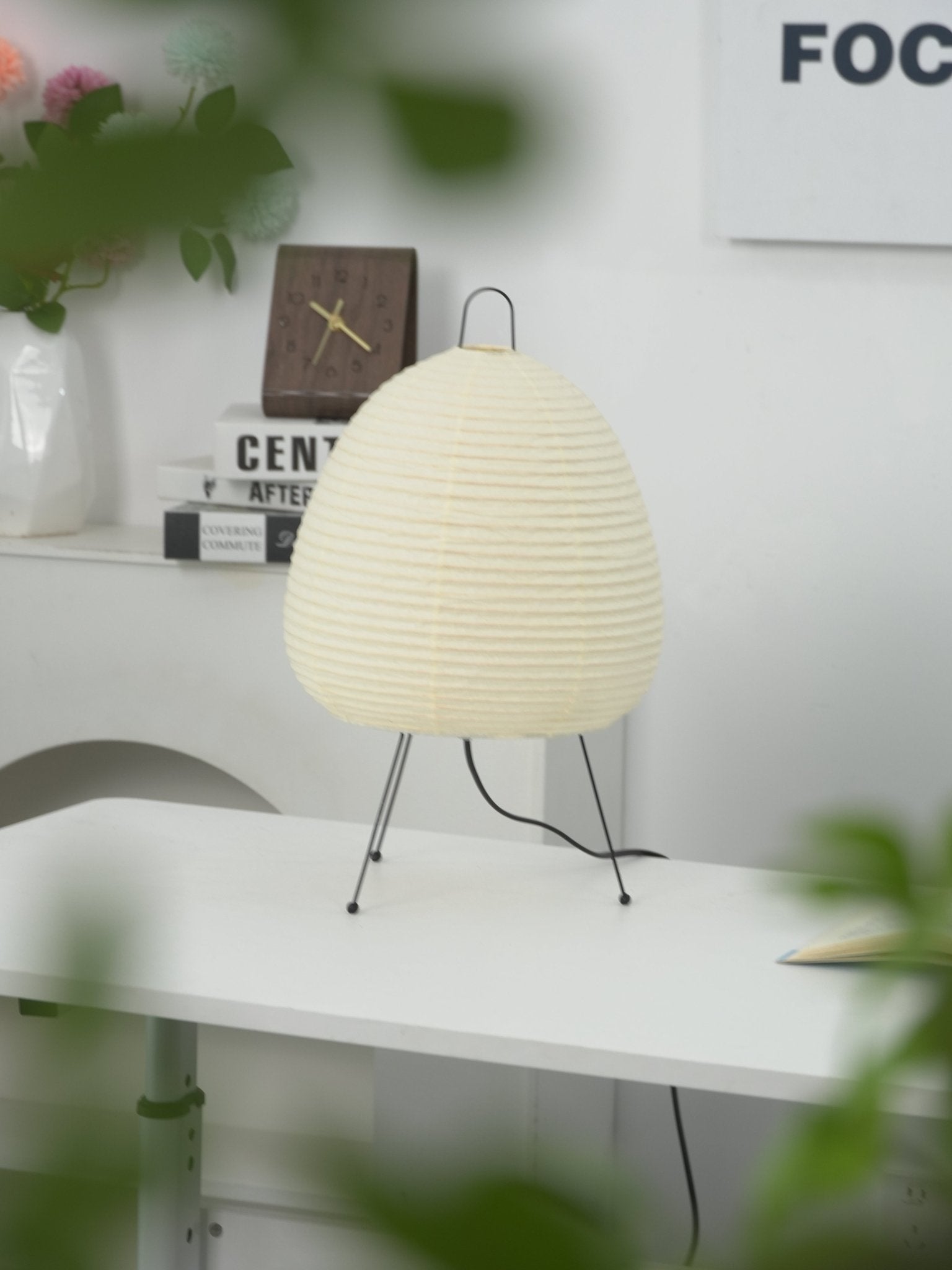 Japanse Lantaarn Tafellamp met Handgemaakt Moerbeipapier Scherm – 8 Maten – E26 Fitting – Plug & Play met 150 cm Snoer – Inspiratie 1951 Akari Lantaarns | Sansoti