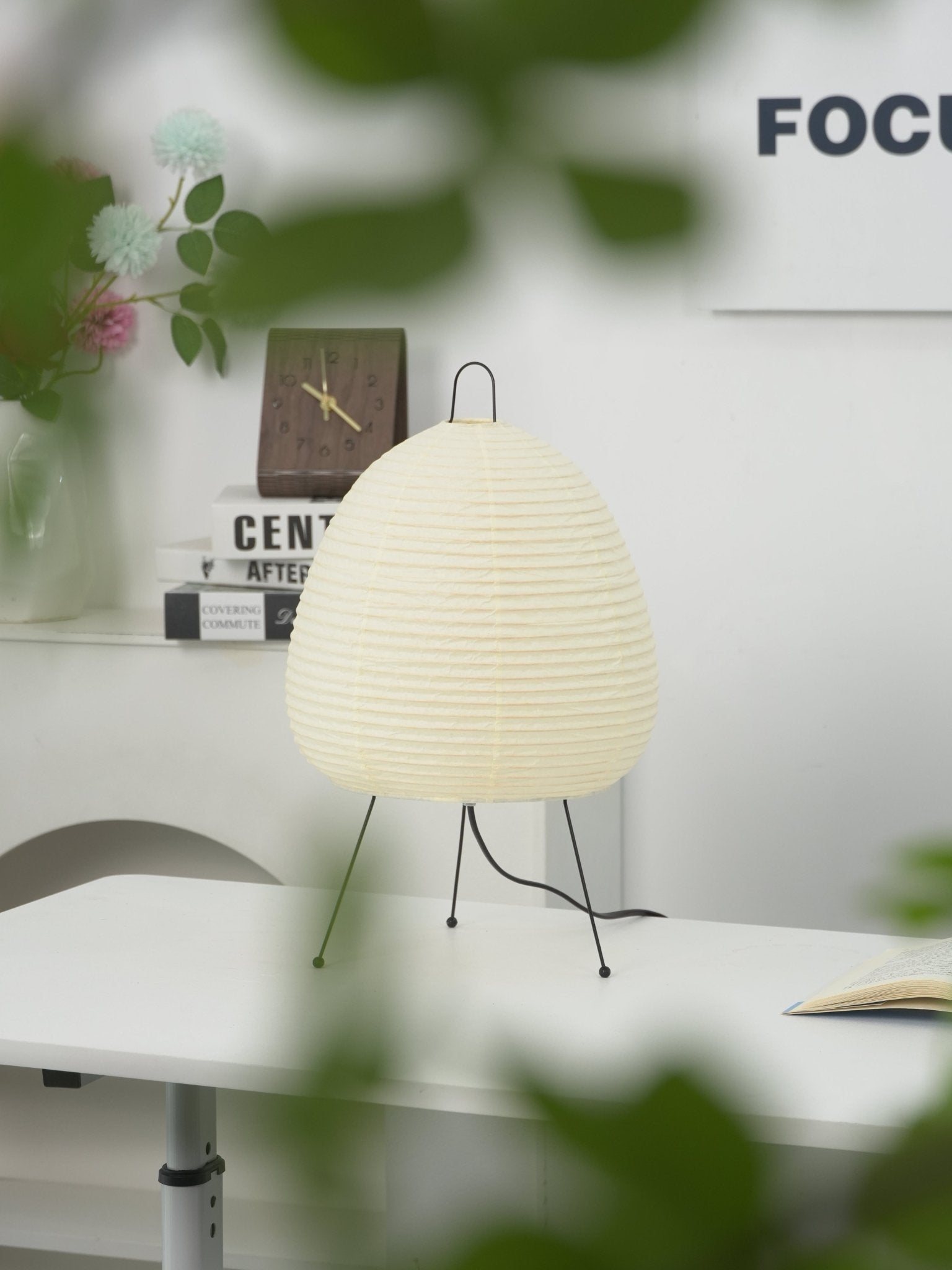 Japanse Lantaarn Tafellamp met Handgemaakt Moerbeipapier Scherm – 8 Maten – E26 Fitting – Plug & Play met 150 cm Snoer – Inspiratie 1951 Akari Lantaarns | Sansoti