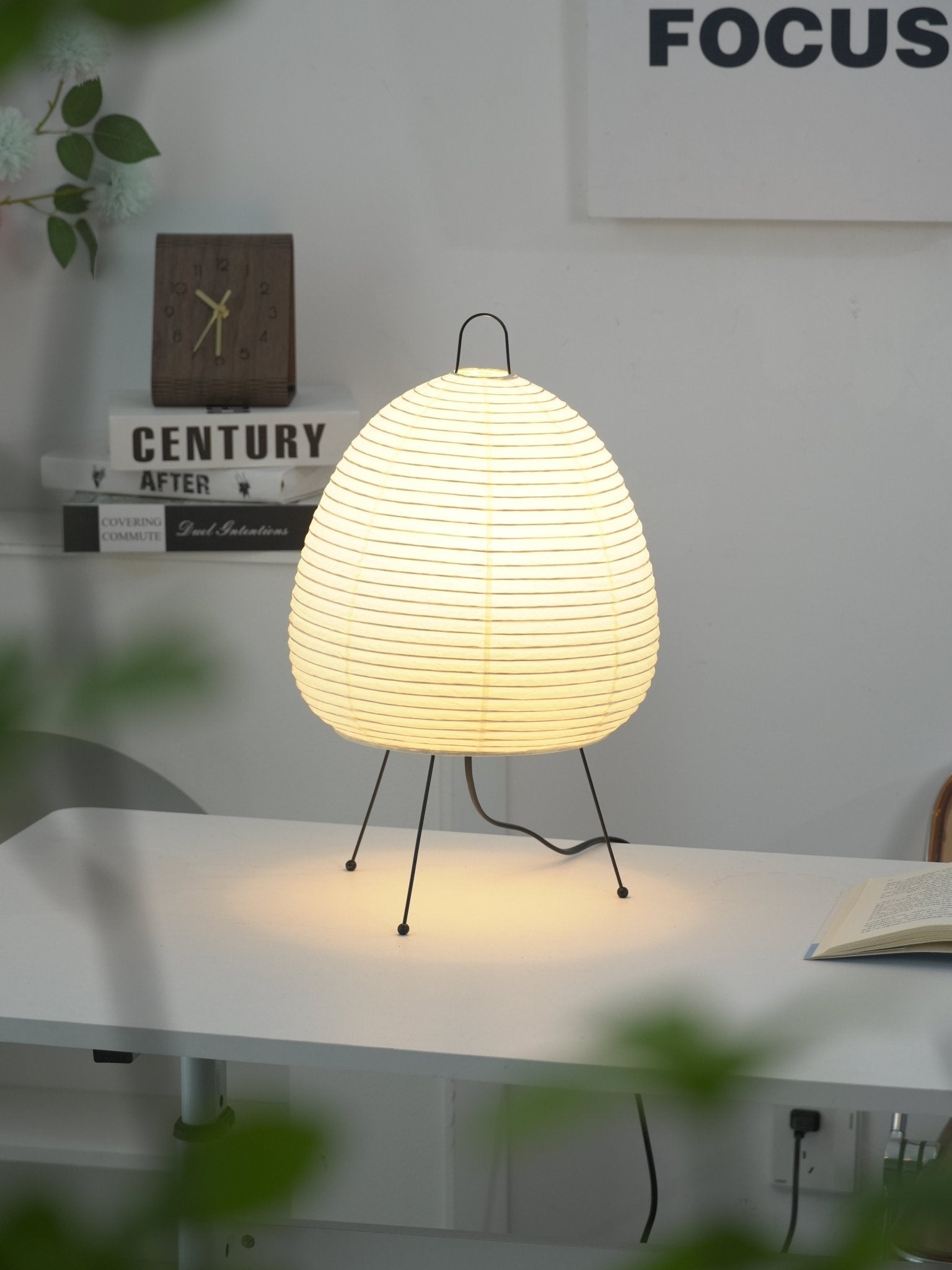 Japanse Lantaarn Tafellamp met Handgemaakt Moerbeipapier Scherm – 8 Maten – E26 Fitting – Plug & Play met 150 cm Snoer – Inspiratie 1951 Akari Lantaarns | Sansoti