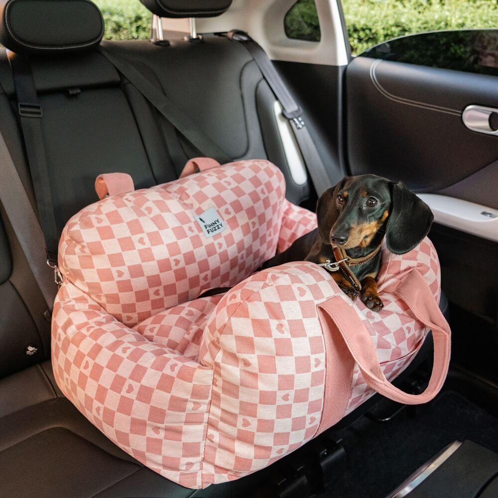 Autostoel Hondenmand First Class - Comfortabel Reiskussen voor Hond of Kat - Verstelbaar Wasbaar Autoreizen | Sansoti