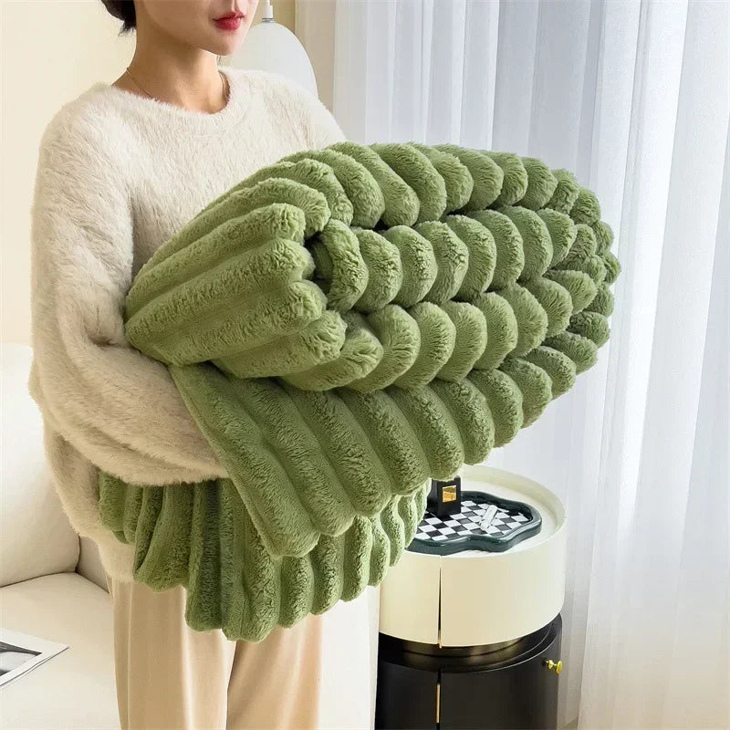 Weiche Fleece-Decke aus Kunstfell 120-230cm, Sofa, Bett, warme Decke, Herbst, Winter, Wohnzimmer, Schlafzimmer, dekorativ | Sansoti