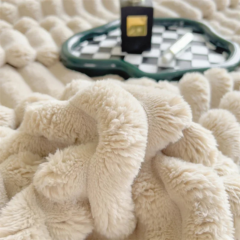 Weiche Fleece-Decke aus Kunstfell 120-230cm, Sofa, Bett, warme Decke, Herbst, Winter, Wohnzimmer, Schlafzimmer, dekorativ | Sansoti