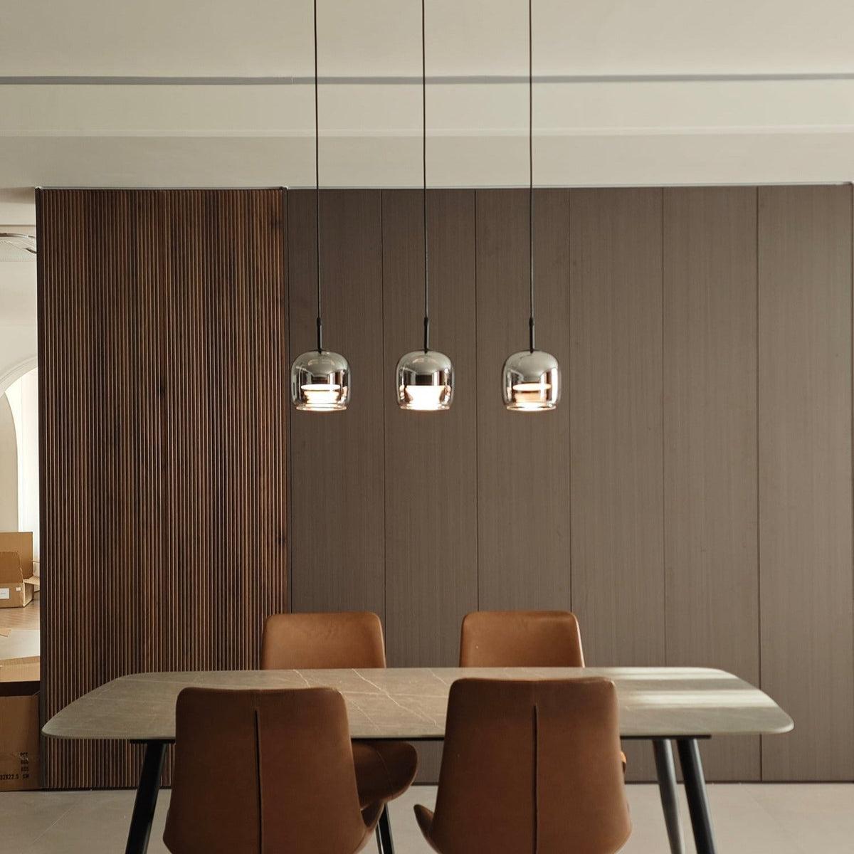 Rookglas Hanglamp Minimalistisch Design Dimbaar E27 Fitting Eettafel Woonkamer Plafondverlichting Eetkamer | Sansoti