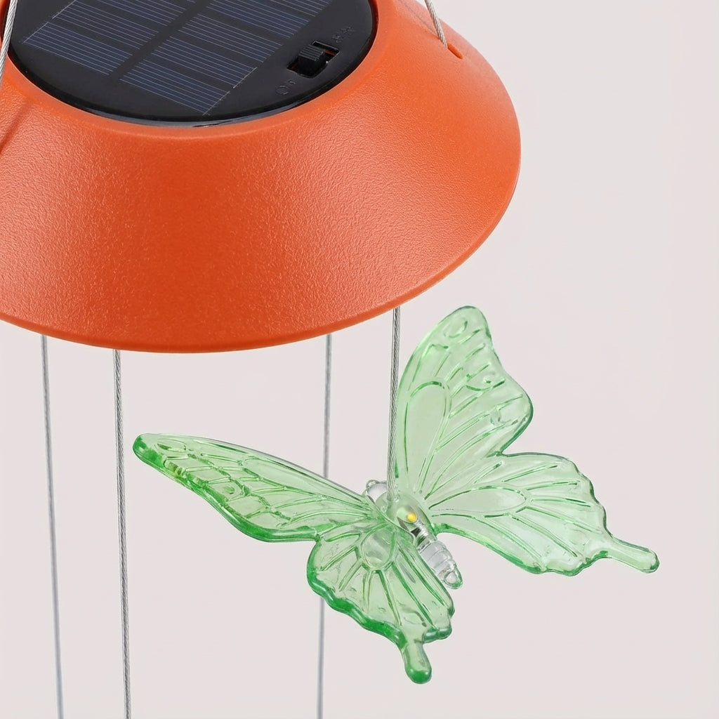 Solar Tuinlamp Vlinders Hangend LED 7 Kleuren Kleurwisselend Tuin Terras Windgong Sfeerverlichting Buiten Decoratie | Sansoti
