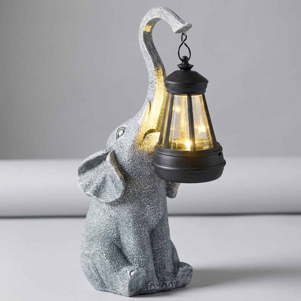 Tuinlamp Olifant Solar LED Automatisch Buiten Decoratie Tuin Terras Weerbestendig Zonne-energie Tuinfiguur Sfeerverlichting | Sansoti