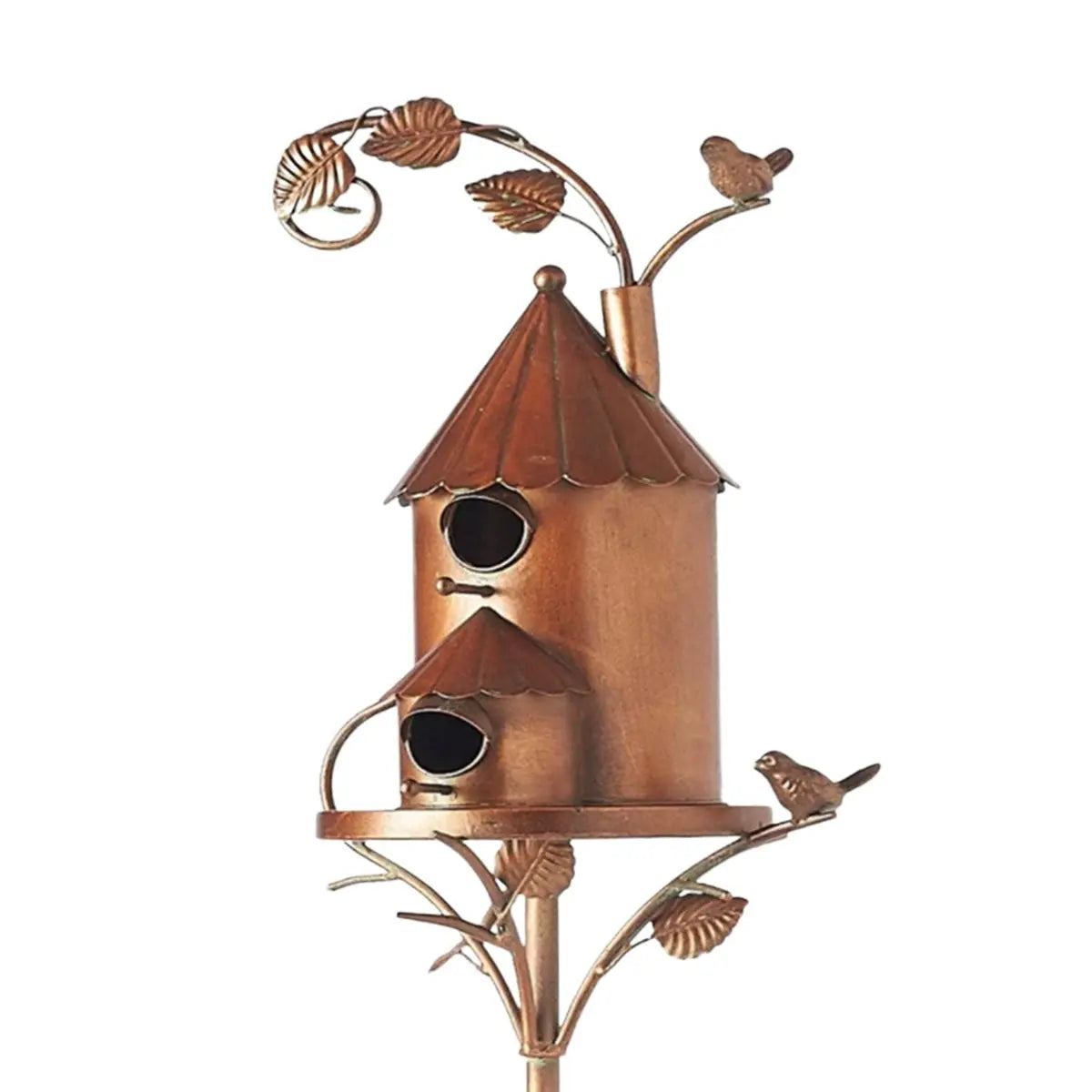 Metalen Vogelhuisje op Tuinsteker Vintage Stijl Tuindecoratie 5 Varianten Ornament Decoratief voor Tuin Patio Terras | Sansoti