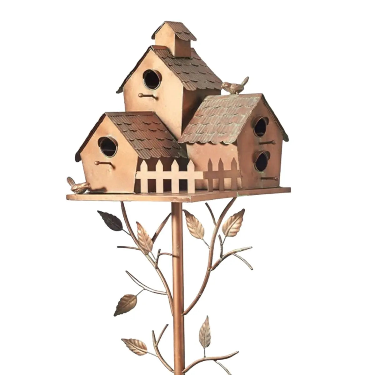 Metalen Vogelhuisje op Tuinsteker Vintage Stijl Tuindecoratie 5 Varianten Ornament Decoratief voor Tuin Patio Terras | Sansoti