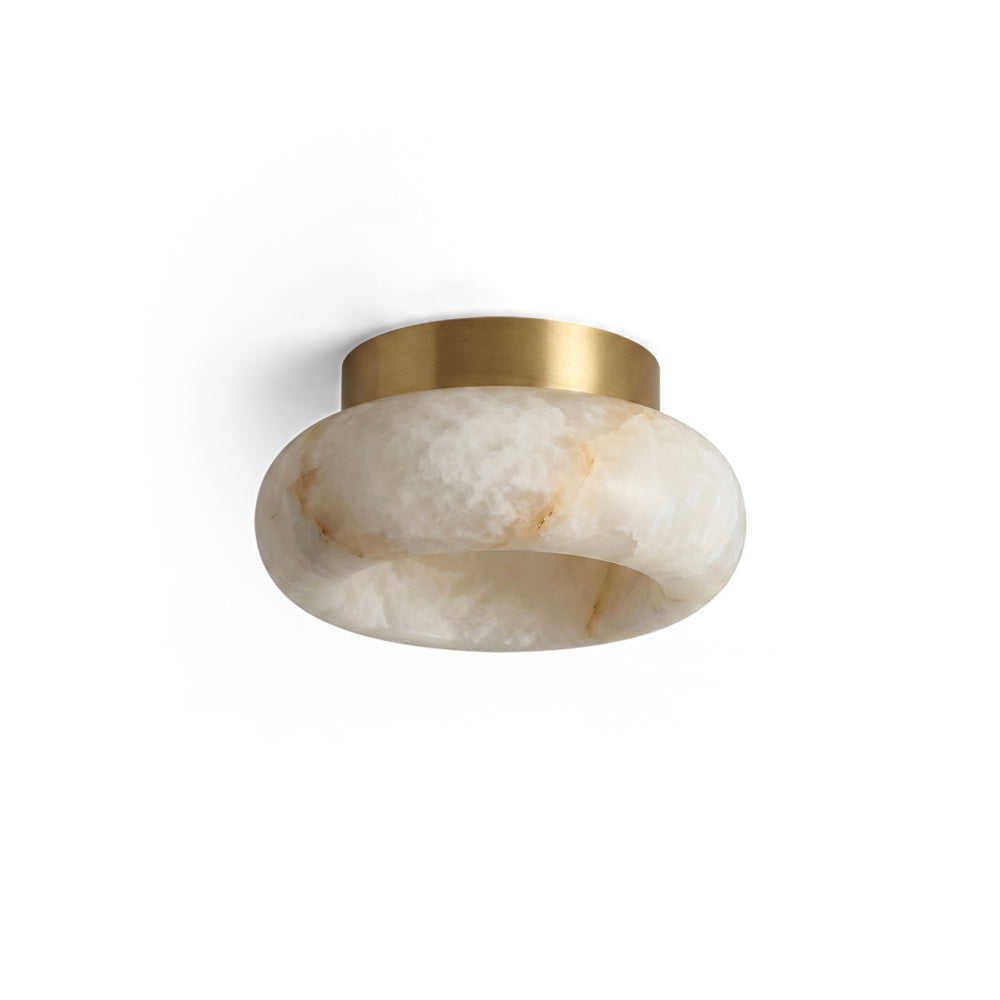 Plafondlamp Messing Albast Geïntegreerde LED 3 Formaten Elegant Sfeerlicht Klassiek Retro Verlichting | Sansoti