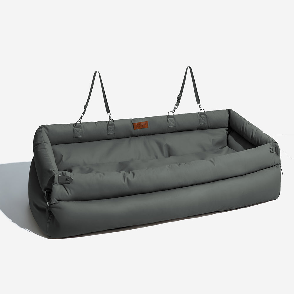 Hondenautostoel Luxe Kunstleer Reismand Large Deluxe Veilig & Comfortabel voor Middelgrote Grote Honden | Sansoti
