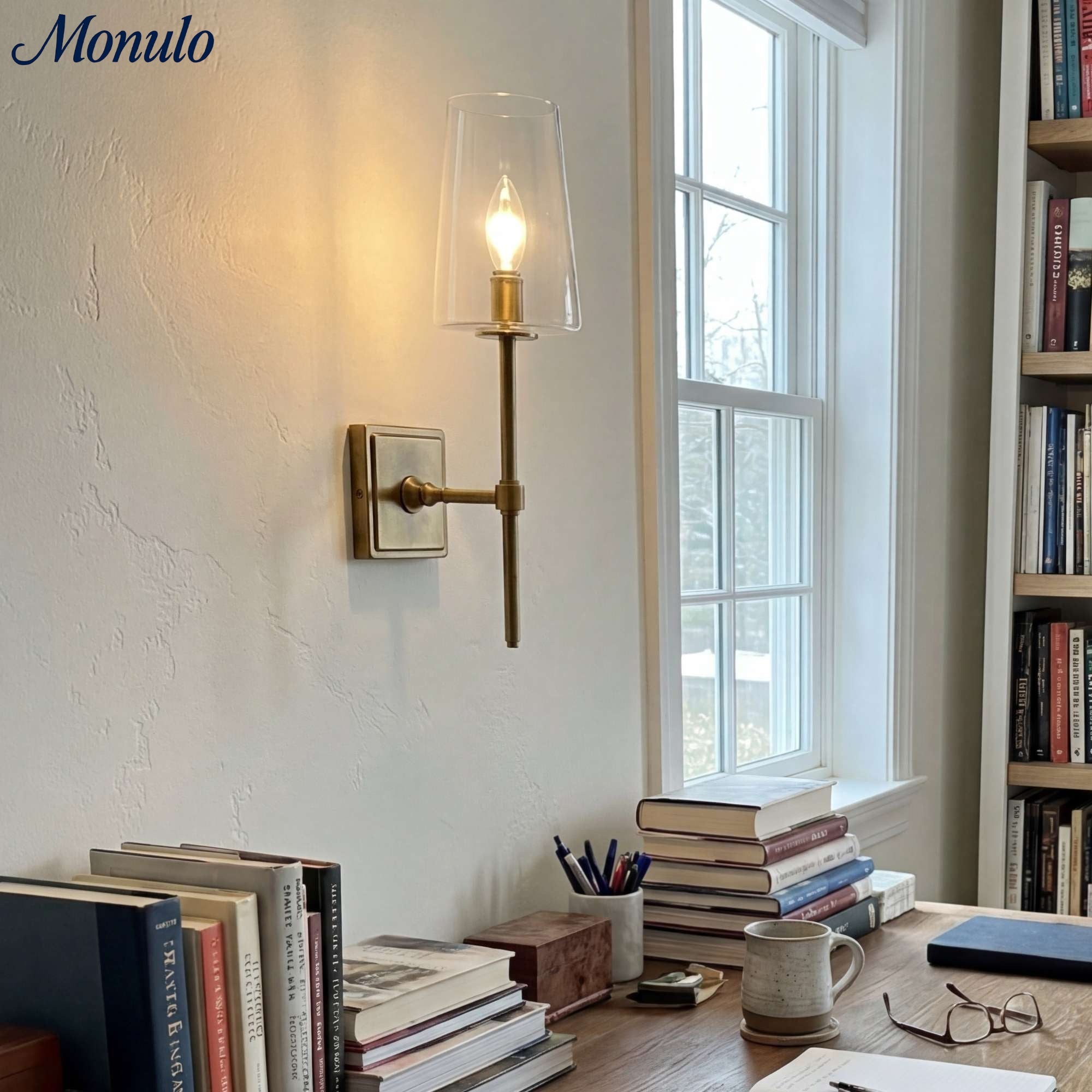 Glazen Wandlamp met Helder Glas – Enkelvoudige tot Drievoudige Configuratie – Elegante Badkamerverlichting | Sansoti