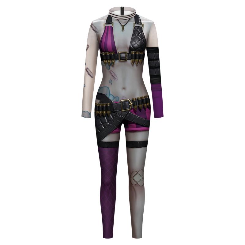 Anime 3D-Printed Purple Zentai Jumpsuit Cosplay Costume for Halloween, Gaming Parties, Carnival and Fancy Dress | Sansoti