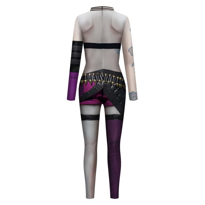 Anime 3D-Printed Purple Zentai Jumpsuit Cosplay Costume for Halloween, Gaming Parties, Carnival and Fancy Dress | Sansoti