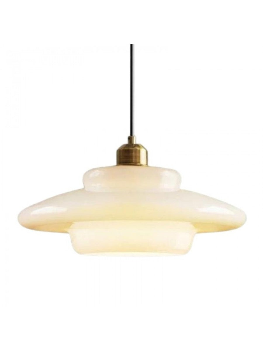 Glazen Hanglamp met Gelaagd Design – Melkwit Matglas voor Eetkamer en Woonkamer | Sansoti
