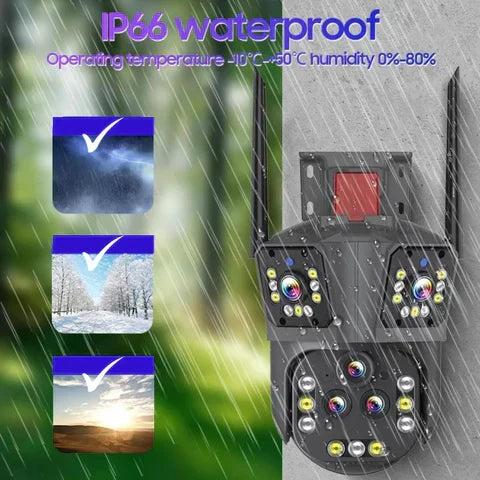WiFi Security Camera 20MP with 20x Zoom, Smart Tracking, Night Vision, and Motion Detection for Home and Outdoors | Sansoti