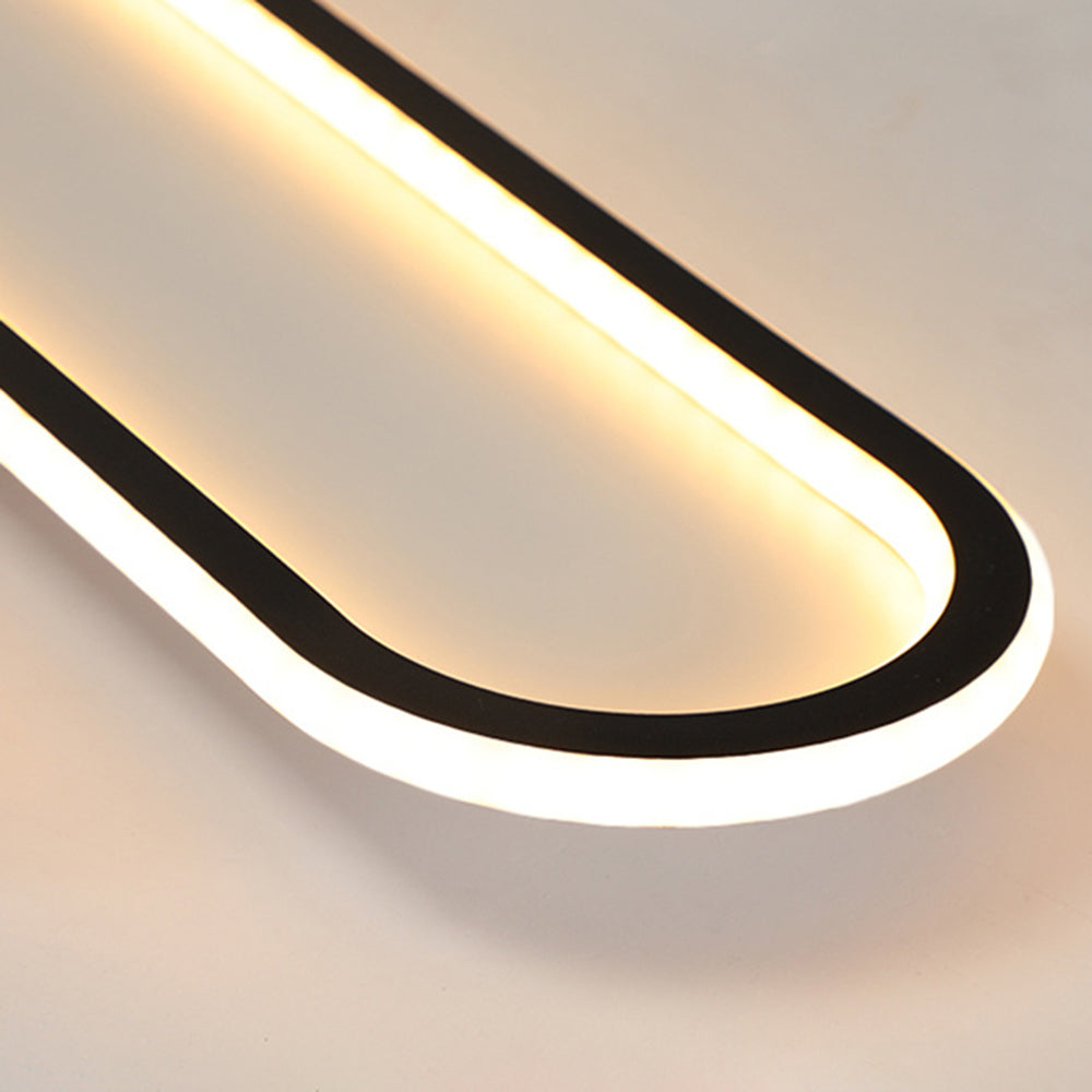 Rectangular Recessed LED Ceiling Light 40-100cm Metal Acrylic Black Gold Rose Gold Modern Design Hallway Wardrobe | Sansoti