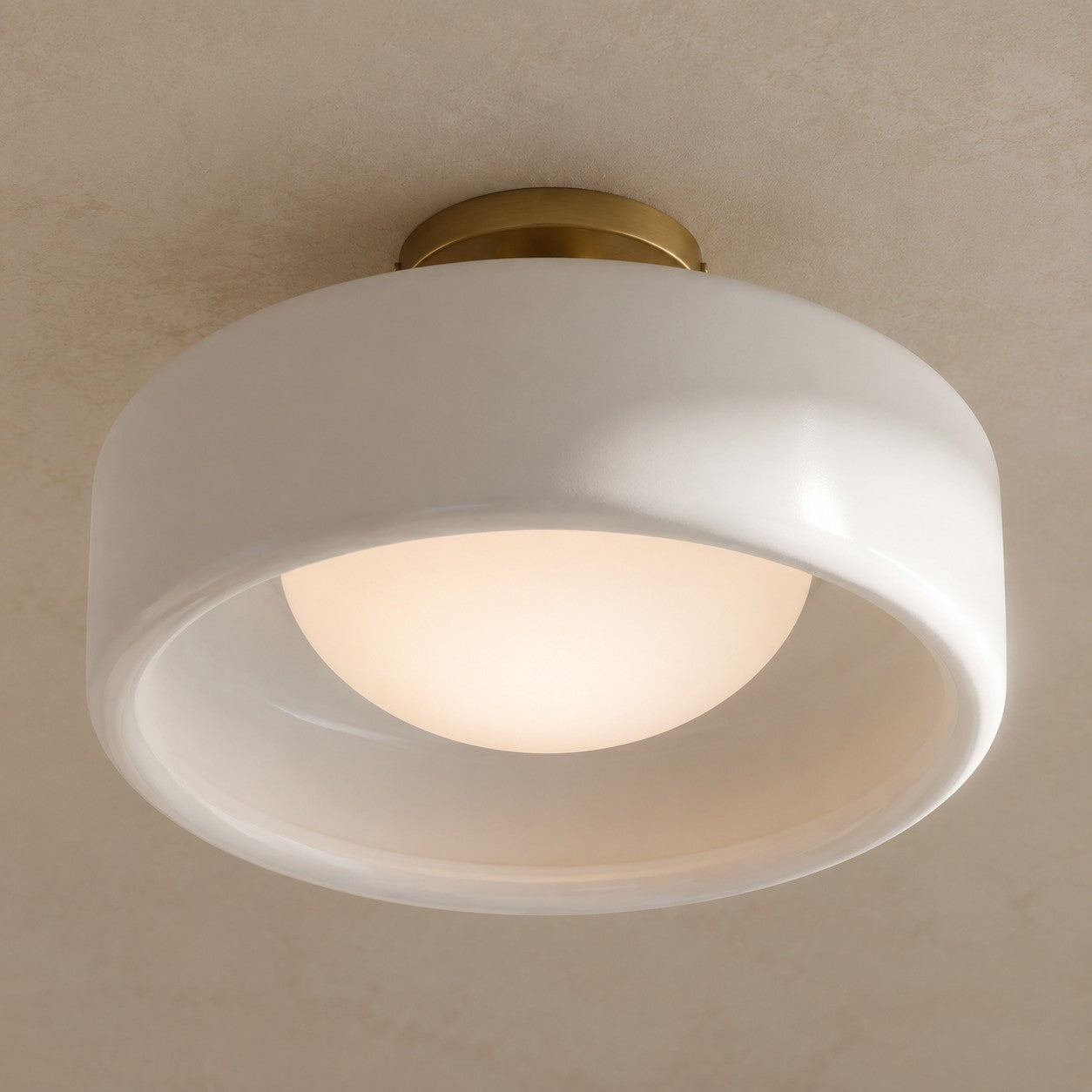 Porselein Plafondlamp Rond Modern – Zachte Sfeerverlichting voor Gang Kantoor Keuken | Sansoti