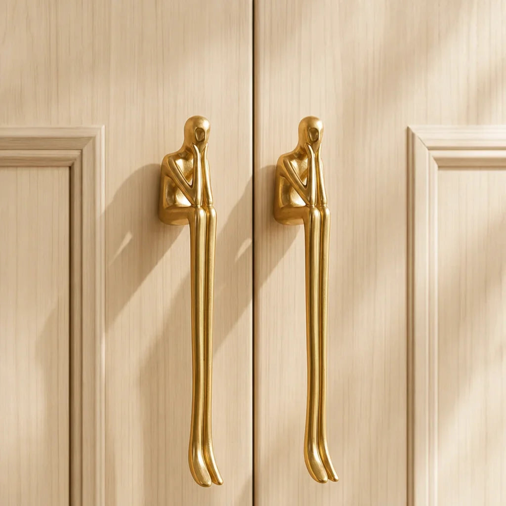Diana Post-Impressionism Retro Art Thinker Brass Cabinet Handle
