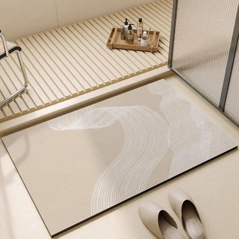 Diatomiet Badmat Antislip Sneldrogend Absorberend Badkamer Vloermat 30x40cm | Sansoti