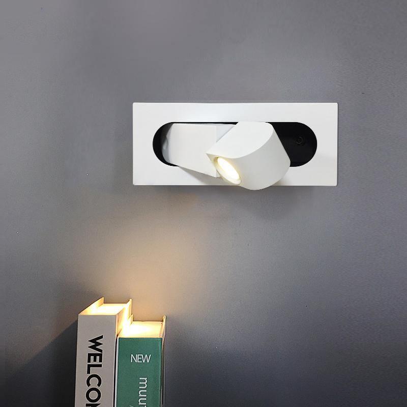 LED wandlamp met verborgen schakelaar – druk in, druk uit – verstelbare kop voor leeslicht naast bed | Sansoti