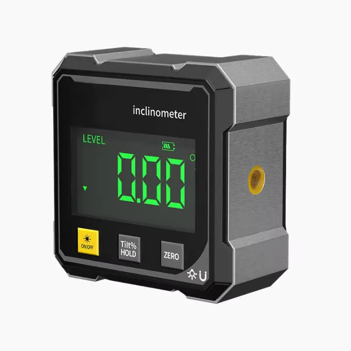 Digitale Hoekmeter Laser Magneetvoet USB Oplaadbaar Aluminium 6x6x3cm Waterpas Nivelleren Loodrecht Meten Schilderijen Schappen Hoek Meting | Sansoti