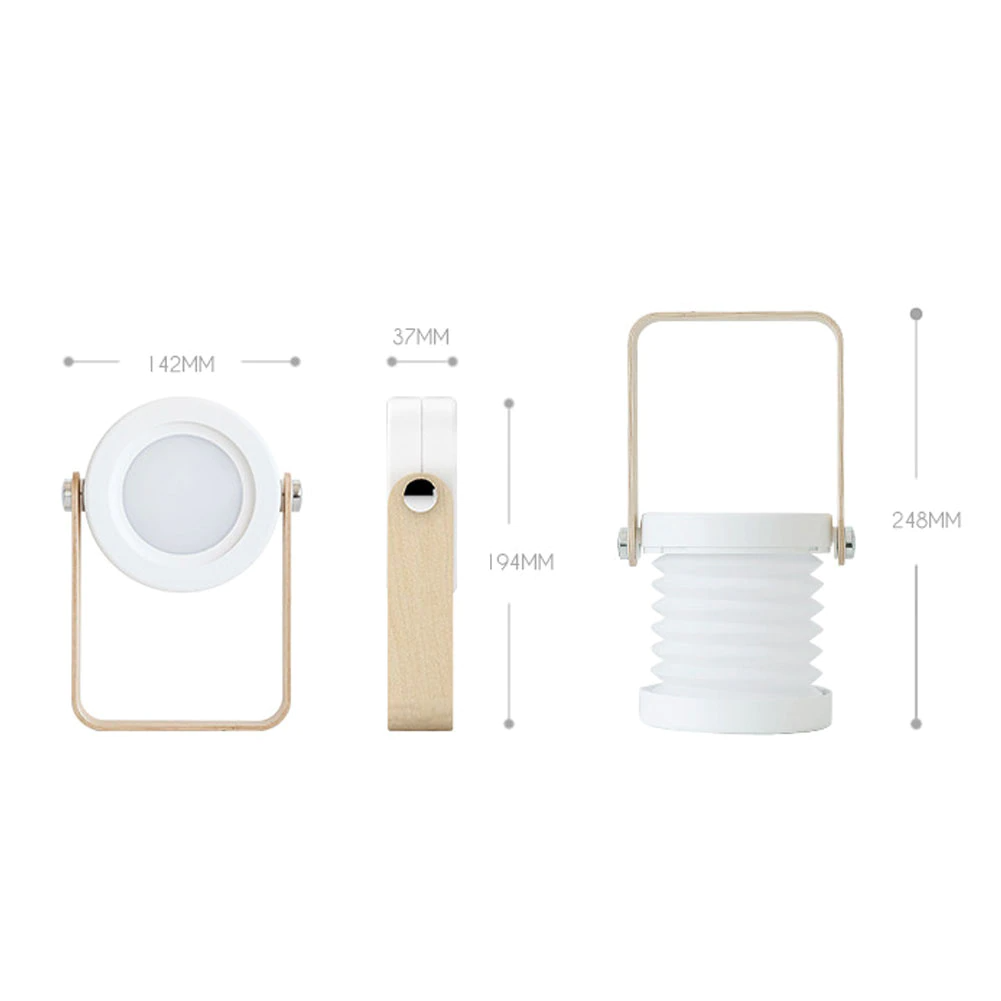 Tafellamp hout LED oplaadbaar dimbaar wit bureau nachtlamp Scandinavisch design verstelbare lamp draadloos USB | Sansoti