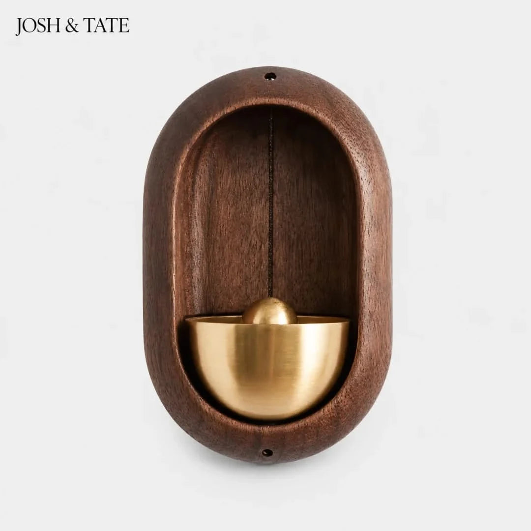 Magnetic Doorbell Retro Wood Brass Scandinavian Wireless Doorbell Classic Bell Vintage | Sansoti