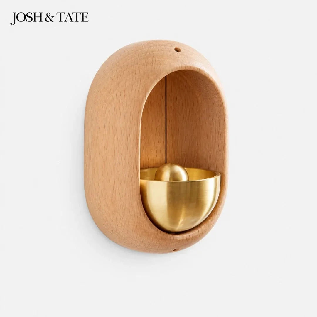 Magnetic Doorbell Retro Wood Brass Scandinavian Wireless Doorbell Classic Bell Vintage | Sansoti