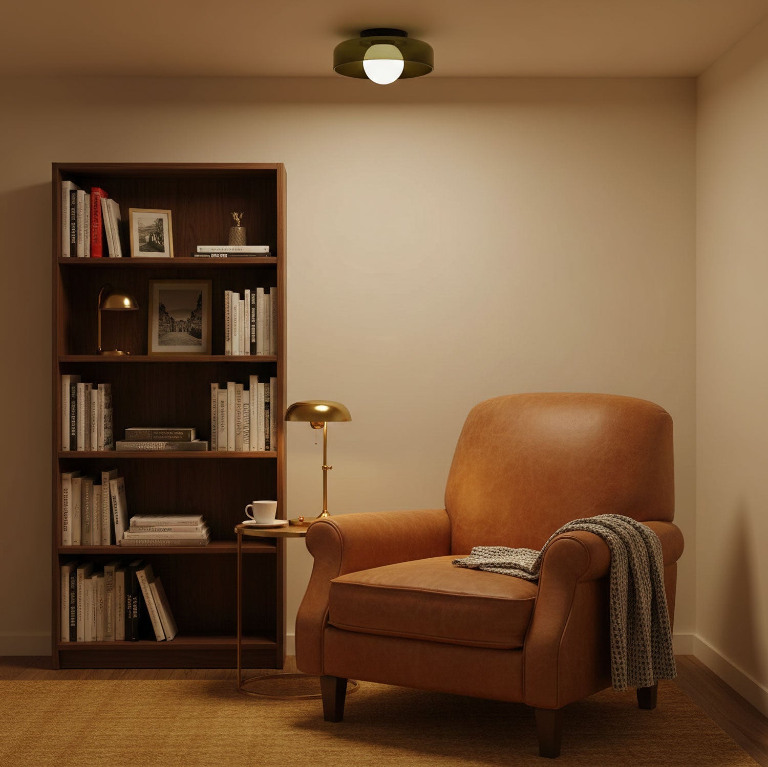 Disc Orb Plafondlamp – Moderne Glazen Lampenkap Rond Scandinavisch Design Messing Basis 3 Lichtpunten Warm Licht Woonkamer Slaapkamer Eetkamer | Sansoti