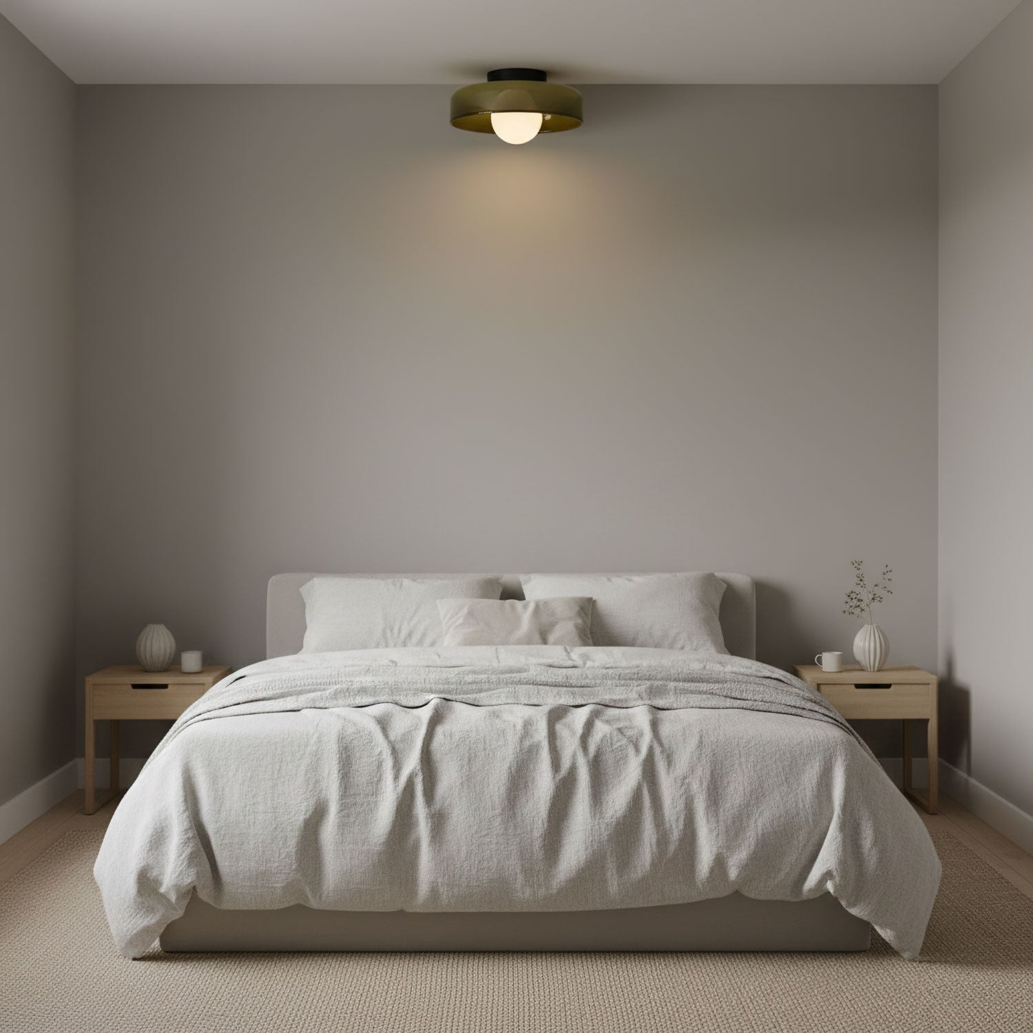 Disc Orb Plafondlamp – Moderne Glazen Lampenkap Rond Scandinavisch Design Messing Basis 3 Lichtpunten Warm Licht Woonkamer Slaapkamer Eetkamer | Sansoti