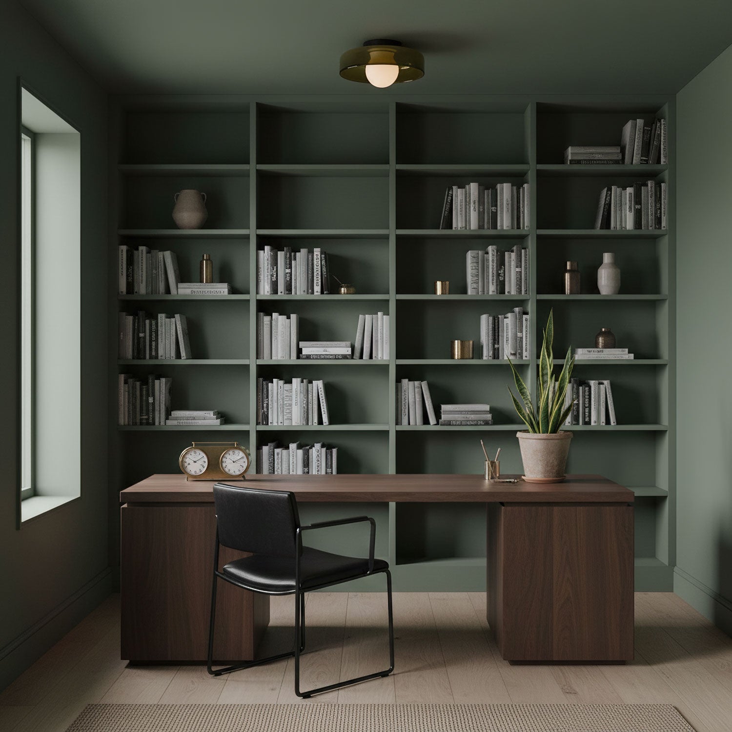 Disc Orb Plafondlamp – Moderne Glazen Lampenkap Rond Scandinavisch Design Messing Basis 3 Lichtpunten Warm Licht Woonkamer Slaapkamer Eetkamer | Sansoti