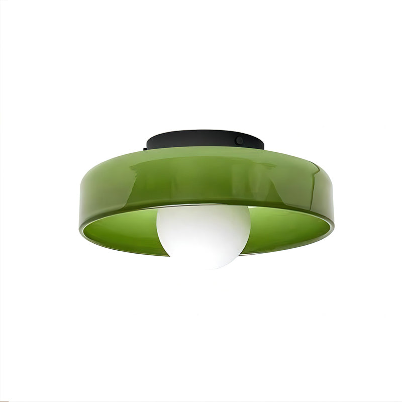 Disc Orb Plafondlamp – Moderne Glazen Lampenkap Rond Scandinavisch Design Messing Basis 3 Lichtpunten Warm Licht Woonkamer Slaapkamer Eetkamer | Sansoti