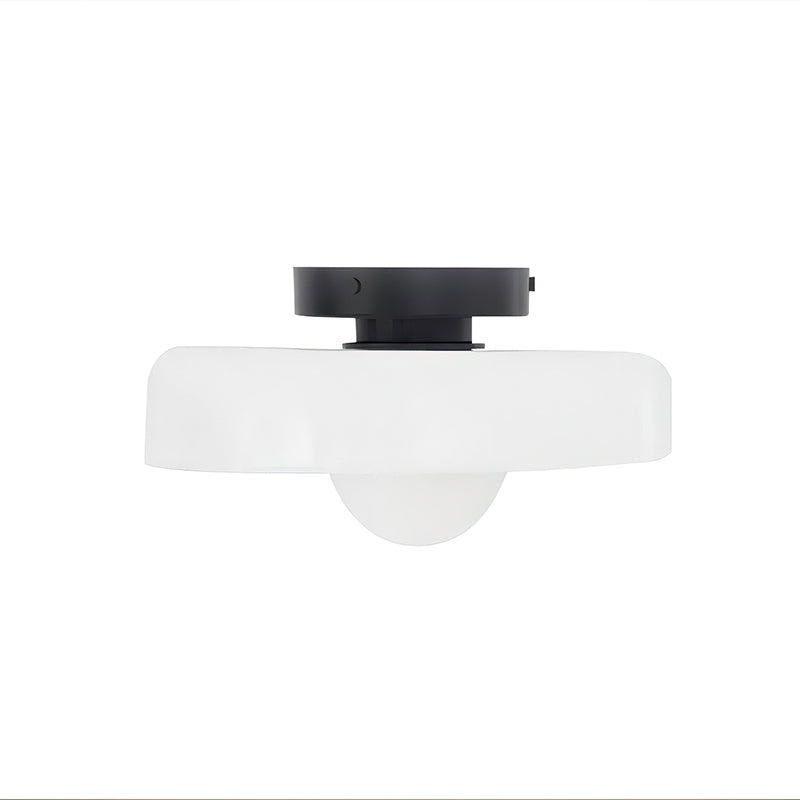 Disc Orb Plafondlamp – Moderne Glazen Lampenkap Rond Scandinavisch Design Messing Basis 3 Lichtpunten Warm Licht Woonkamer Slaapkamer Eetkamer | Sansoti