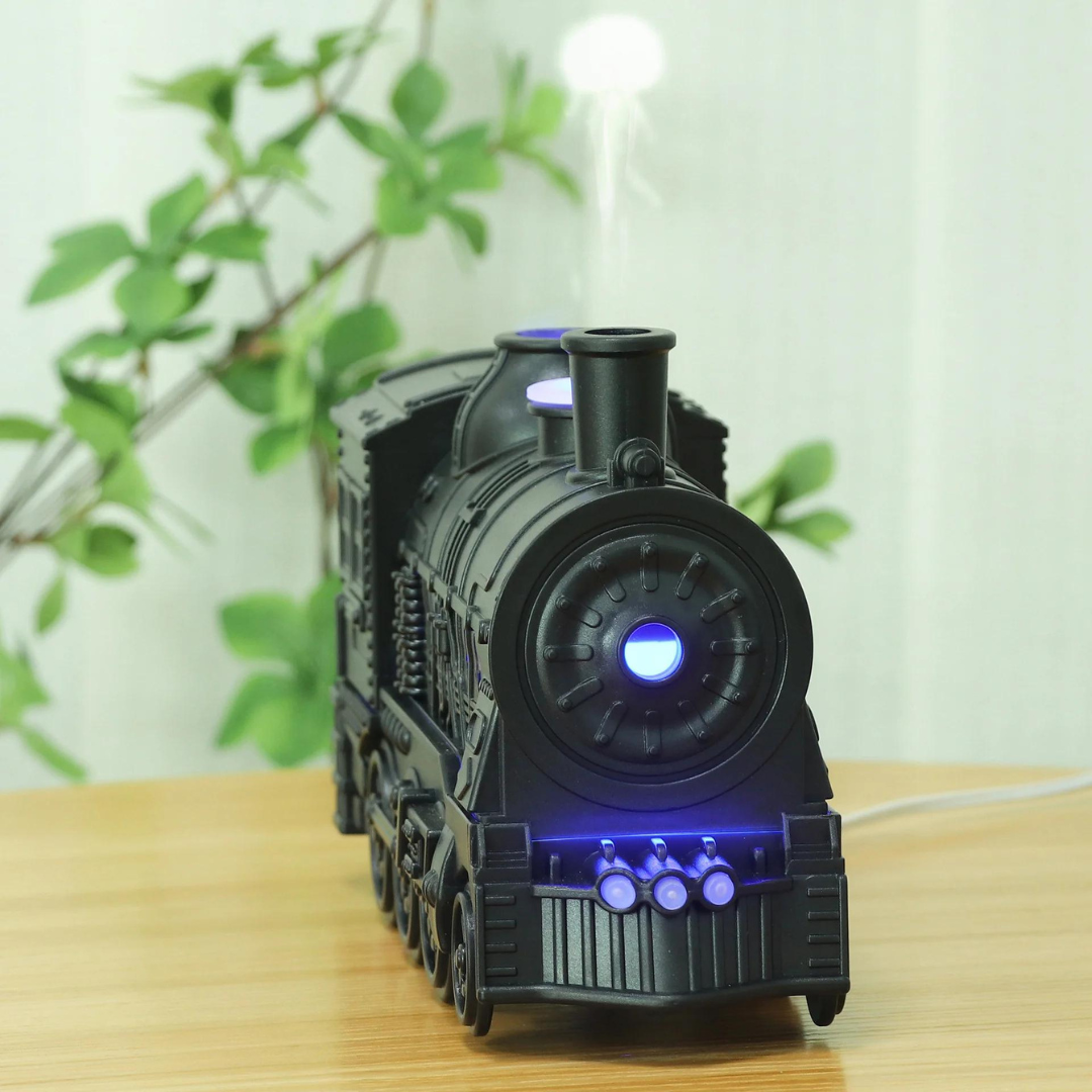 Ultrasone Luchtbevochtiger Treinvorm – Stille Luchtverfrisser voor Slaapkamer – Compacte Mistverstuiver met LED – Draagbare Nevel Maker – Decoratieve Luchtbevochtiging | Sansoti