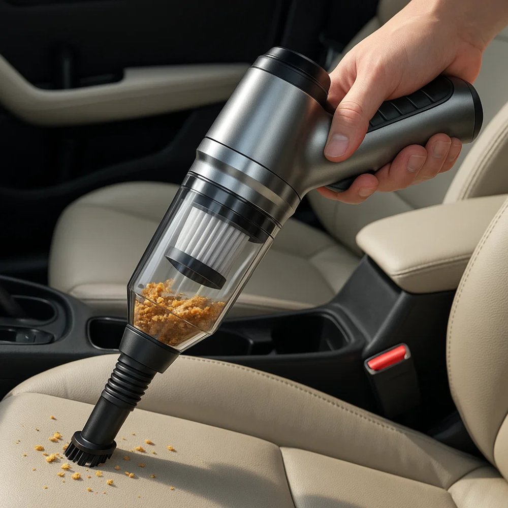Draadloze Handstofzuiger voor Auto 95.000PA – Krachtige Compacte Autostofzuiger met USB-C Opladen | Sansoti