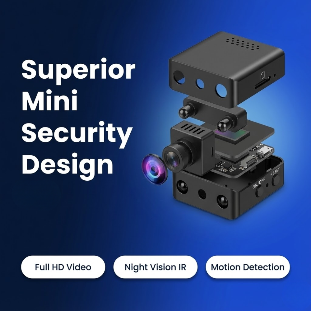 Compacte HD Beveiligingscamera met Audio en Bewegingsdetectie Nachtzicht Wi-Fi | Sansoti