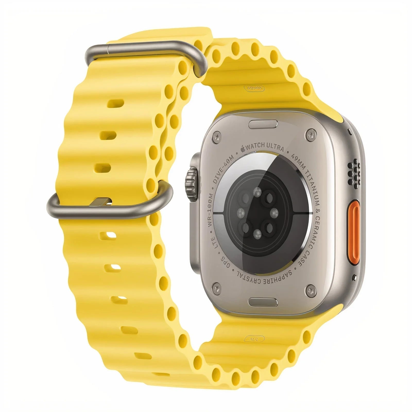 Elastische Horlogeband voor Smartwatch 40-49mm Siliconen Stretch Bandje Geel Blauw Wit Oranje Geschikt voor Sport Duiken Dagelijks Gebruik Comfortabele Pasvorm Ook Over Wetsuit | Sansoti