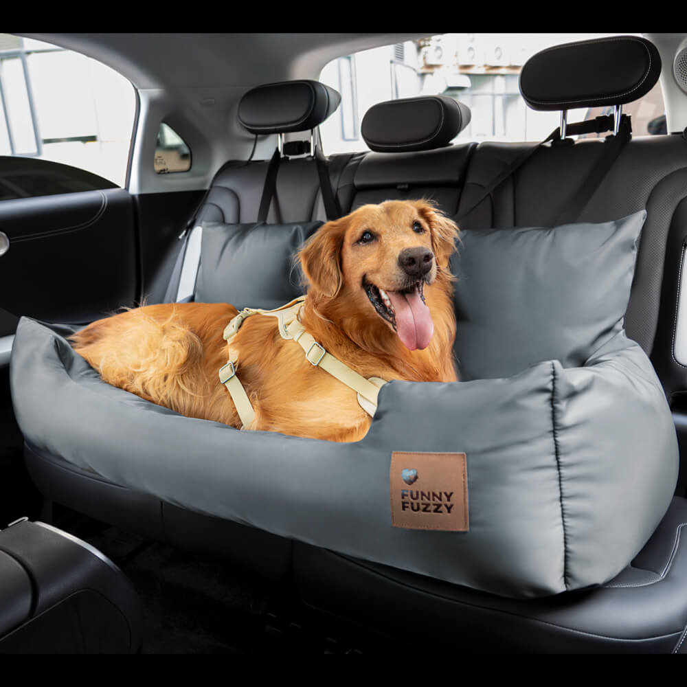 Hondenmand Autostoel Waterafstotend met Antislip Bodembescherming Luxe Zitkussen voor Auto Hond Reizen | Sansoti